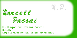 marcell pacsai business card